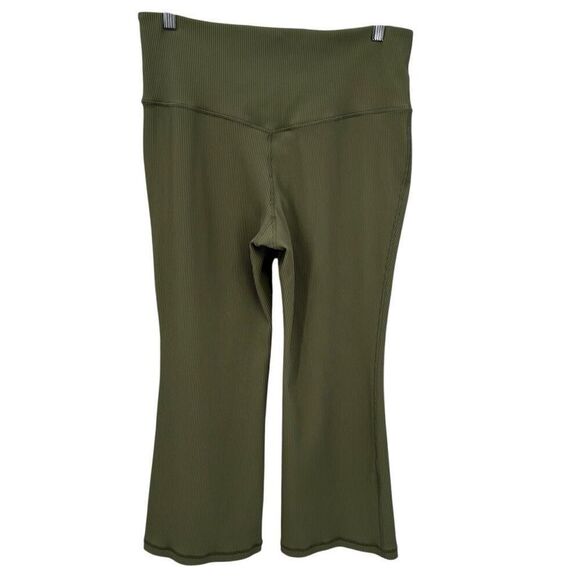 Athleta Elation Rib Crop Flare Pants Green Size 1X‎ - Picture 8 of 9